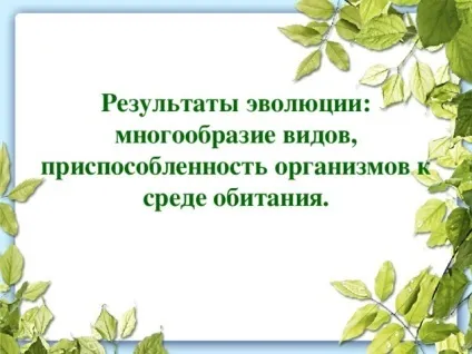 Презентація до уроку біології в 9 класі результати еволюції різноманіття видів, пристосованість (різноманіття) Презентація до уроку біології в 9 класі результати еволюції різноманіття видів, пристосованість