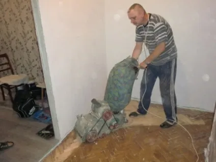 Процес циклювання підлоги своїми руками (процес) Процес циклювання підлоги своїми руками