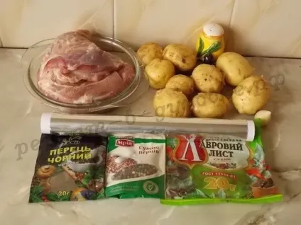 Рецепт запеченого м'яса з картоплею у фользі в духовці (фользі) Рецепт запеченого м'яса з картоплею у фользі в духовці