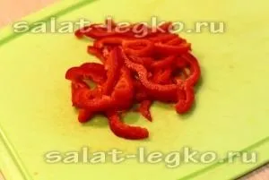 Салат з баклажанів з помідорами і болгарським перцем (перцем) Салат з баклажанів з помідорами і болгарським перцем
