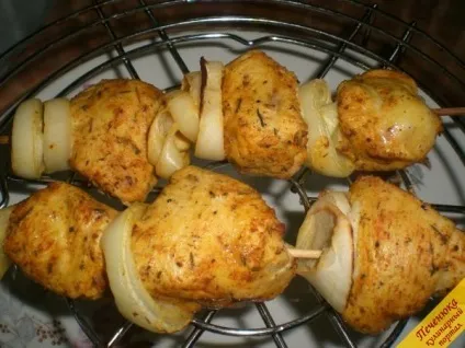 Шашлик з курки в аерогрилі (покроковий рецепт з фото)