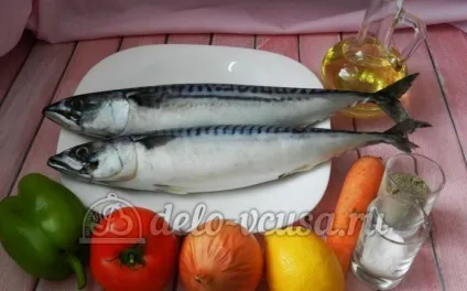 Скумбрія в духовці з овочами рецепт з покроковими фото (скумбрія в фользі в духовці) Скумбрія в духовці з овочами рецепт з покроковими фото