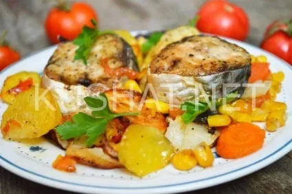 Скумбрія з овочами в духовці (скумбрія з овочами в духовці фото) Скумбрія з овочами в духовці