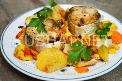 Скумбрія з овочами в духовці (скумбрія з овочами в духовці) Скумбрія з овочами в духовці