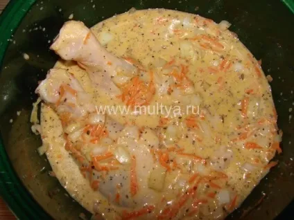 Тушкована курка з овочами в мультиварці (овочами) Тушкована курка з овочами в мультиварці
