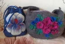 Валяння сумок майстер клас з вовни, мокре для початківців, відео та фото, в техніці