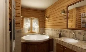 Ванна кімната в дерев'яному будинку дизайн, фото (фото) Ванна кімната в дерев'яному будинку дизайн, фото
