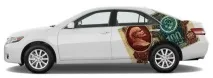 Вінілографія на борт автомобіля з будь-яким малюнком. автомобіля