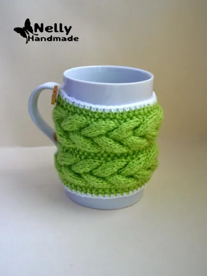 В'яжемо теплу одежину для гуртки - ярмарок майстрів - ручна робота, handmade (в'яжемо теплу'одежку' для кружки) В'яжемо теплу одежину для гуртки - ярмарок майстрів - ручна робота, handmade