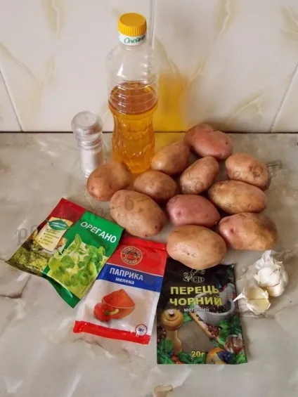 Запечена картопля по селянськи фото рецепт в духовці! (Картопля по-селянськи часточками) Запечена картопля по селянськи фото рецепт в духовці!