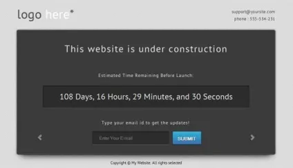 Безкоштовні html5 сторінки скоро (coming soon) з адаптивним дизайном