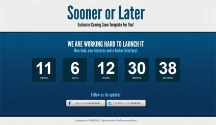 Безкоштовні html5 сторінки скоро (coming soon) з адаптивним дизайном