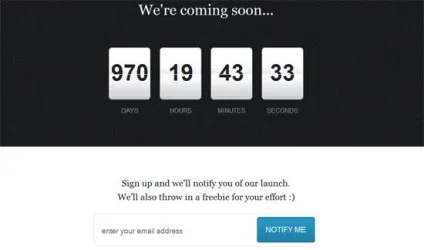 Безкоштовні html5 сторінки скоро (coming soon) з адаптивним дизайном