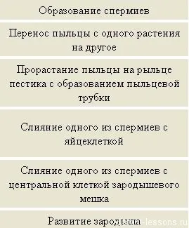 Подвійне запліднення, дистанційні уроки