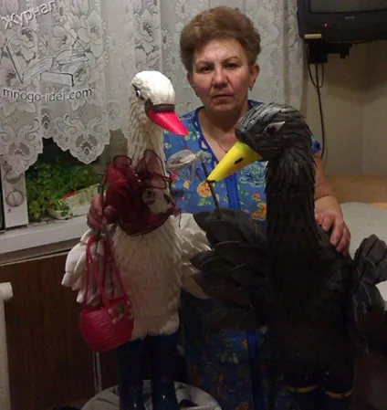 Гуси з пляшок і изолона, майстер клас (Гуси пляшок изолона) Гуси з пляшок і изолона, майстер клас