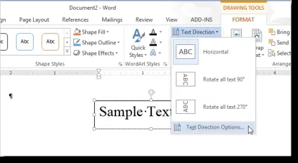 Як змінити напрямок тексту в word 2013 (змінити) Як змінити напрямок тексту в word 2013
