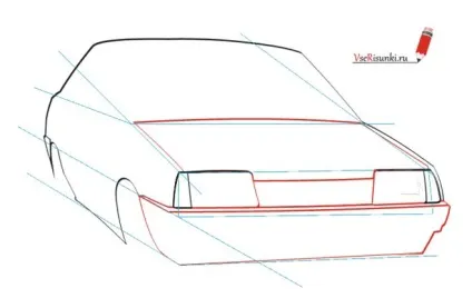 Як намалювати автомобіль ваз 2109 (2109) Як намалювати автомобіль ваз 2109