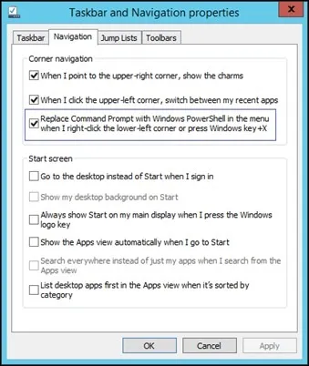 Як замінити windows powershell командного рядка меню з владою (win x) вікон 8 (з вікнами 8.1) Як замінити windows powershell командного рядка меню з владою (win x) вікон 8