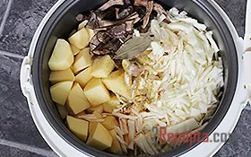 Картопля, тушкована з капустою і грибами в мультиварці - покроковий фото рецепт приготування (капустою грибами мультиварці) Картопля, тушкована з капустою і грибами в мультиварці - покроковий фото рецепт приготування