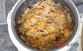 Картопля, тушкована з капустою і грибами в мультиварці - покроковий фото рецепт приготування (капустою грибами мультиварці) Картопля, тушкована з капустою і грибами в мультиварці - покроковий фото рецепт приготування