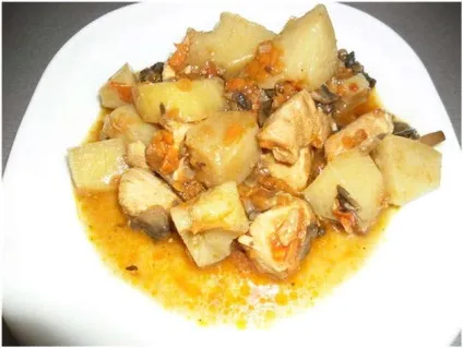 Картопля з куркою і грибами в мультиварці 2 (картопля куркою грибами) Картопля з куркою і грибами в мультиварці 2