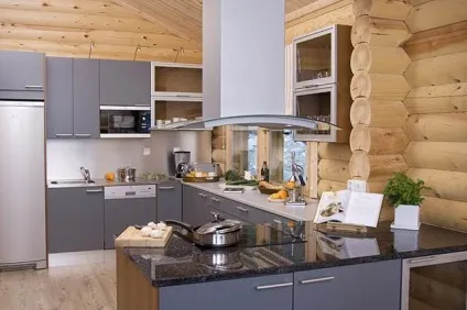 Кухня в котеджі - фото інтер'єрів