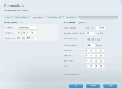 Налаштування роутера linksys