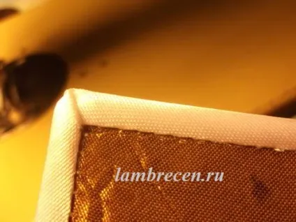 Обробка косою Бейко внутрішніх і зовнішніх кутів вироби, штори, ламбрекени, домашній текстиль