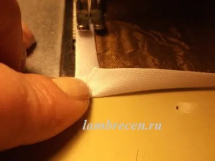 Обробка косою Бейко внутрішніх і зовнішніх кутів вироби, штори, ламбрекени, домашній текстиль
