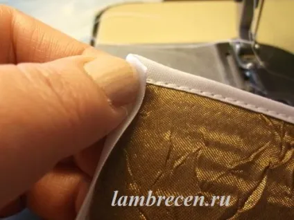 Обробка косою Бейко внутрішніх і зовнішніх кутів вироби, штори, ламбрекени, домашній текстиль