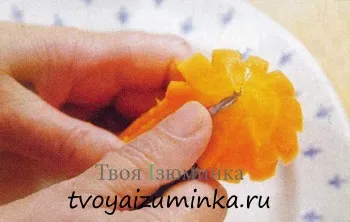 Прикраси для столу з овочів (допомоги гострого ножа) Прикраси для столу з овочів