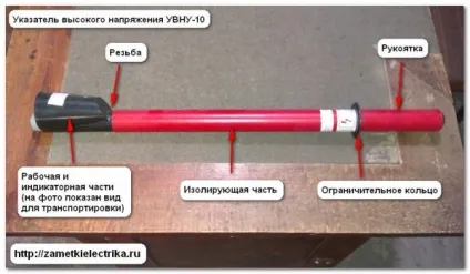 Покажчик високої напруги (ПВН), замітки електрика (замітки) Покажчик високої напруги (ПВН), замітки електрика