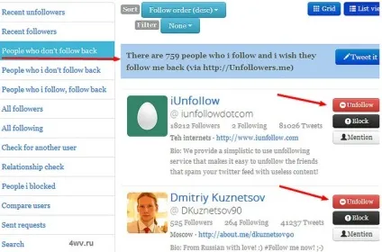 3 Сервісу для анфолловінга друзів в твіттері (unfollow) 3 Сервісу для анфолловінга друзів в твіттері