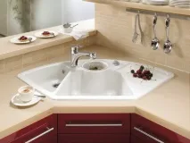 Кутове миття для кухні - матеріали, фото, розміри, рекомендації кухні