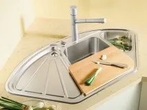 Кутове миття для кухні - матеріали, фото, розміри, рекомендації кутове