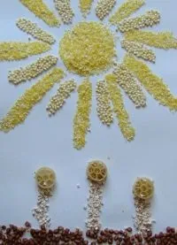 Аплікації з крупи