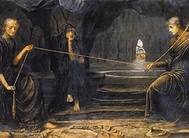 Богині долі - три сестри Мойри, грецьку міфологію (нитку людського життя) Богині долі - три сестри Мойри, грецьку міфологію