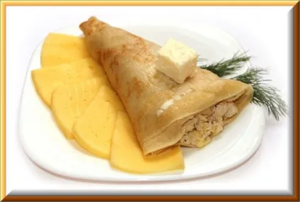 Млинці з куркою в вершковому соусі, ода кулінарії (куркою) Млинці з куркою в вершковому соусі, ода кулінарії