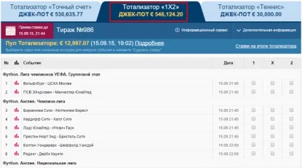 Що таке тоталізатор і як робити ставки на спортивні події 2017 (ставки) Що таке тоталізатор і як робити ставки на спортивні події 2017
