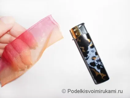 Квітка з капронової стрічки (квітка) Квітка з капронової стрічки
