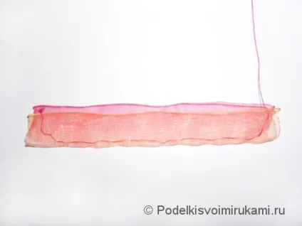 Квітка з капронової стрічки (намистин своїми руками) Квітка з капронової стрічки
