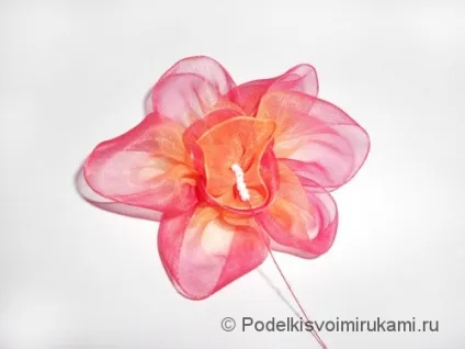 Квітка з капронової стрічки (стрічки) Квітка з капронової стрічки