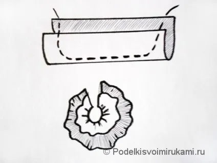Квітка з капронової стрічки (стрічки) Квітка з капронової стрічки