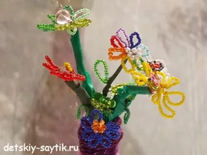 Квіти з бісеру для дітей, дитячий сайтик