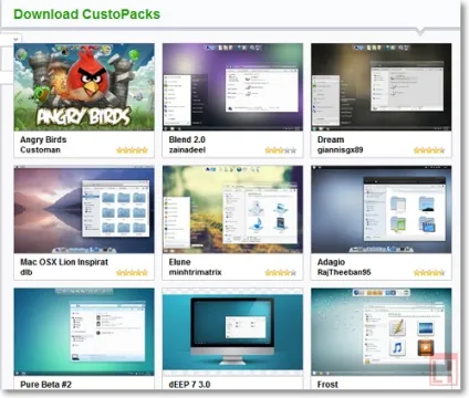 Custopack нове оформлення windows