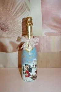 Декупаж своїми руками з пляшки шампанського (пляшки) Декупаж своїми руками з пляшки шампанського