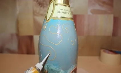 Декупаж своїми руками з пляшки шампанського (руками) Декупаж своїми руками з пляшки шампанського