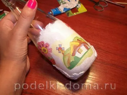 Декупаж пляшки український будиночок (майстер-клас), коробочка ідей і майстер-класів (український будиночок) Декупаж пляшки український будиночок (майстер-клас), коробочка ідей і майстер-класів