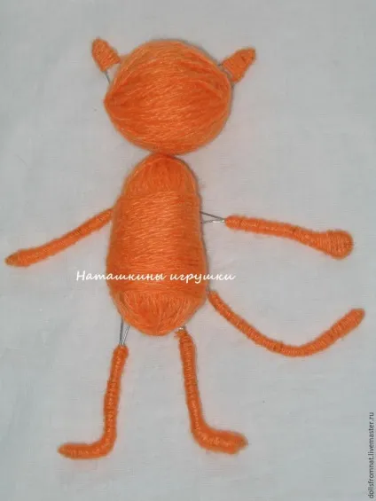Робимо котика з ниток - ярмарок майстрів - ручна робота, handmade