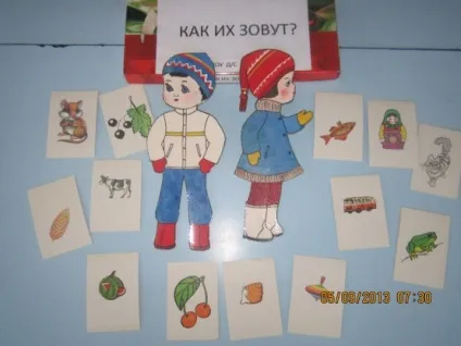 Дидактична гра «як їх звуть» (дитячі вироби) Дидактична гра «як їх звуть»